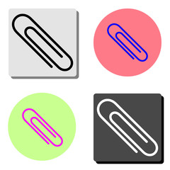 paper clip. flat vector icon