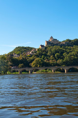 Fototapeta na wymiar A trip on the Dordogne River near Castenaud-la-Chapelle, Dordogne, France