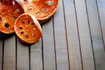 Close up of beal fruit.