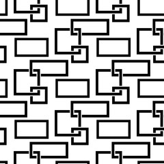 Geometric seamless pattern. Black and white background