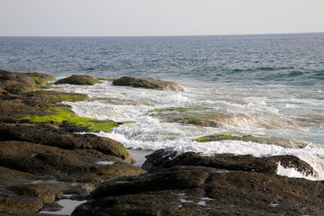 Küste mit Lavagestein, Insel Teneriffa, Kanaren, Spanien, Europa