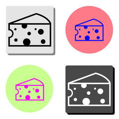 Cheese. flat vector icon