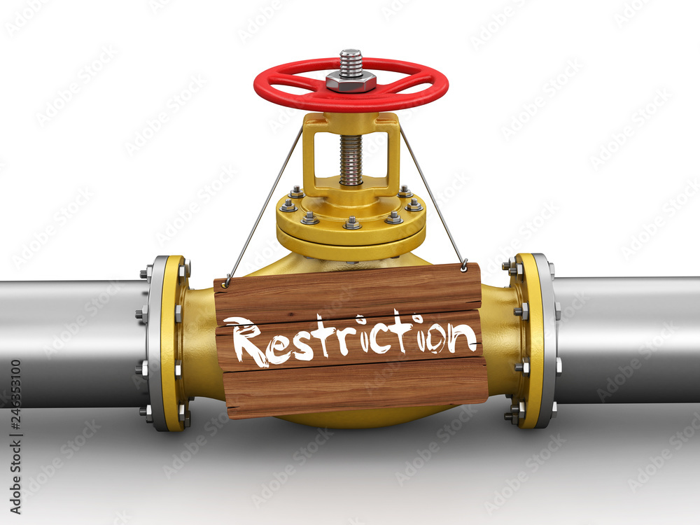 Poster pipeline with restriction. image with clipping path