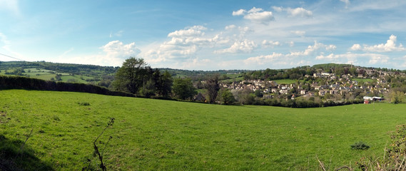 Obraz premium Scenic view of picturesque Painswick, a Cotswolds travel destination town in Gloucestershire, UK