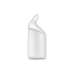 Plastic detergent container on white background. Vector mockup.