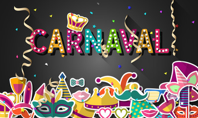 Celebration festive background for Carnaval Festival - Carnaval Party
