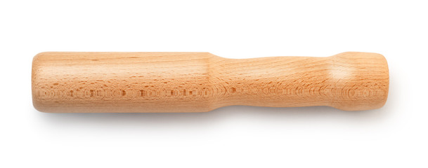 Top view of wooden masher