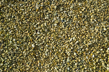Limestone chippings hard landscaping surface