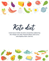 Ketogenic diet food, low carb high healthy fats