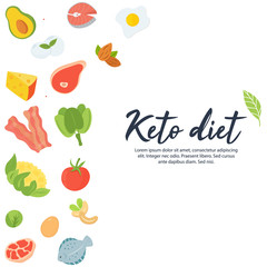 Ketogenic diet food, low carb high healthy fats