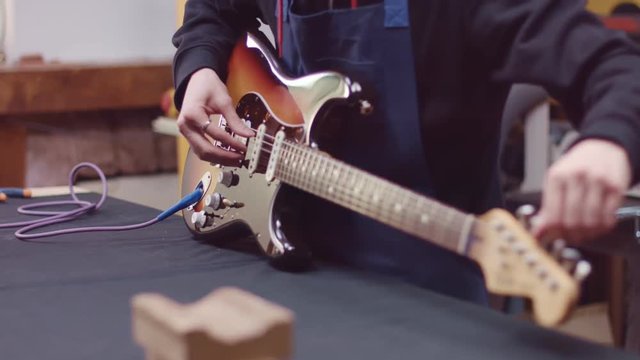 Guitarist tuning guitar tuning keys