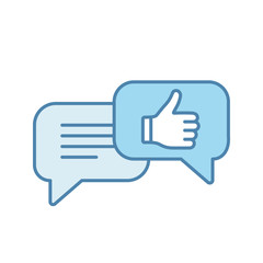 Positive customer feedback color icon