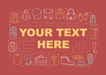 Autumn fashion word concepts banner
