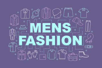 Men's clothes word concepts banner