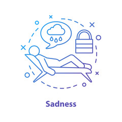 Sadness concept icon