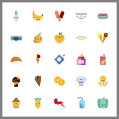 25 freshness icon. Vector illustration freshness set. watermelon and bell pepper icons for freshness works