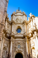 Fototapeta na wymiar The iron doors of the Saint Mary's Cathedral in Valencia, Spain.