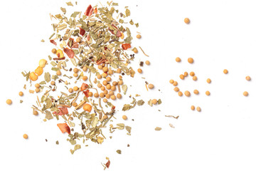 Spice mix on a white background