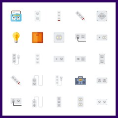 25 switch icon. Vector illustration switch set. turned off and switch off icons for switch works