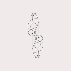 Line Dot Tattoo Design