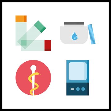 4 cure icon. Vector illustration cure set. medicine and pharmacy icons for cure works