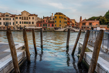 Fototapeta premium view from the river to venice