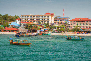 View of Sihanoukville from the sea