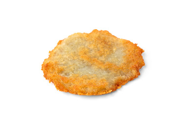 Potato pancakes isolated on white background.
