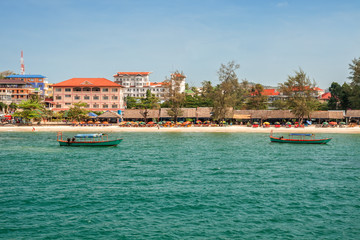 View of Sihanoukville from sea