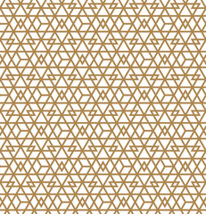 Abstract Geometric Seamless pattern .Brown lines on white background