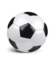 Football isolated on white. Realistic Vector 3d Illustration