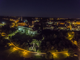 Sandomierz nocna panorama miasta
