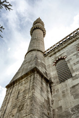 Details of the tower of a mosque in Istanbul