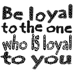 Lettering quote with a phrase 