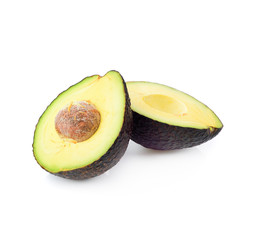 Fresh avocado isolated on white background
