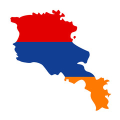 Obraz premium map of Armenia - flag