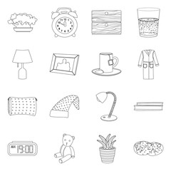 Fototapeta premium Vector design of dreams and night logo. Collection of dreams and bedroom vector icon for stock.