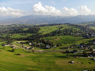 Fototapeta na wymiar Zakopane Tatry panorama z drona