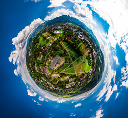 Zakopane  panorama Tatry little planet dron