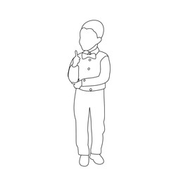 simple sketch of a boy child