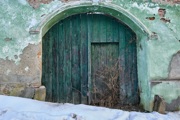 Old wooden door