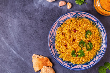 Lentil soup (Masoor Dal or Dal Tadka Curry)