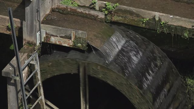Leukbach River at Hackenberger Mill in the old town of Saarburg, Rhineland-Palatinate, Germany, Europe