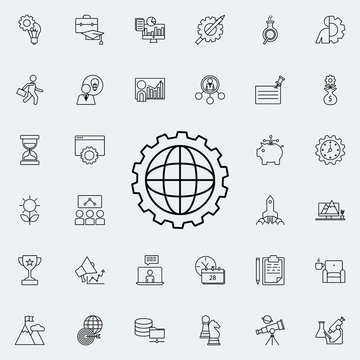 world mechanism icon. Startup icons universal set for web and mobile