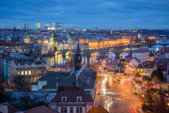 Prag at NIght, Czech Republic