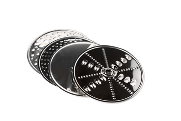 A circular blade for kitchen machine (food processor) isolated on white background. 