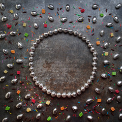 Candy frames on the tile