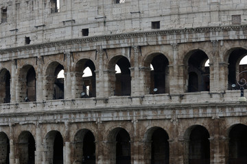 Rome (Italy). Exterior of the Coliseum in Rome