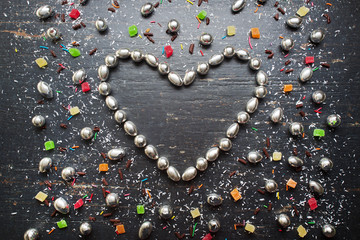 Candy frames on the tile