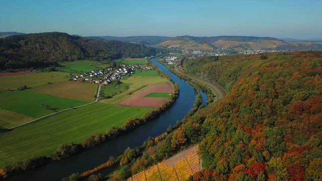 Aerial view of the vineyard estate Saarstein near Serrig, Saar River, Saar Valley near Saarburg, Rhineland-Palatinate, Germany